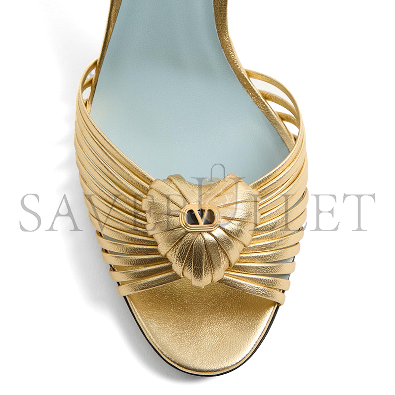 VALENTINO COEUR ROYAL METALLIC SANDAL 85MM 7W2S0LU8RUR